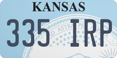 KS license plate 335IRP