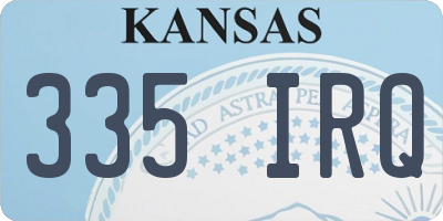 KS license plate 335IRQ