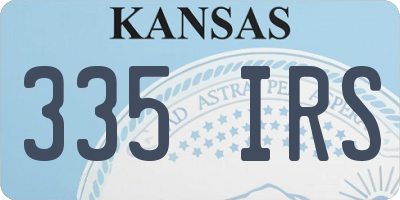 KS license plate 335IRS