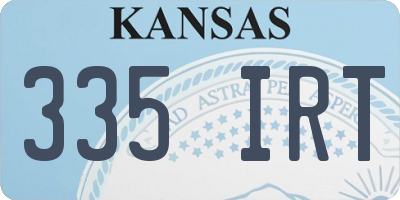 KS license plate 335IRT