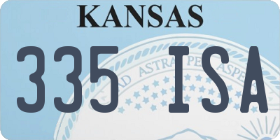 KS license plate 335ISA