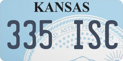 KS license plate 335ISC