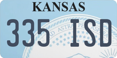 KS license plate 335ISD