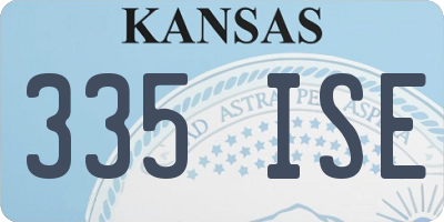 KS license plate 335ISE