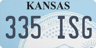 KS license plate 335ISG