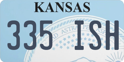 KS license plate 335ISH