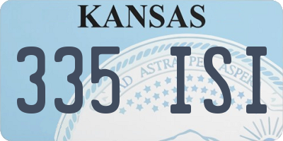 KS license plate 335ISI