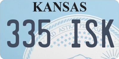 KS license plate 335ISK