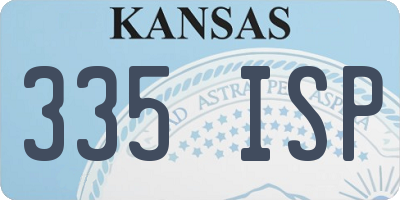 KS license plate 335ISP