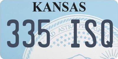 KS license plate 335ISQ