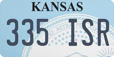 KS license plate 335ISR