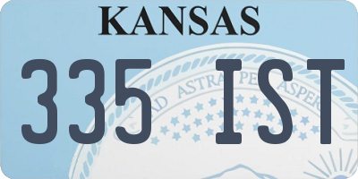 KS license plate 335IST