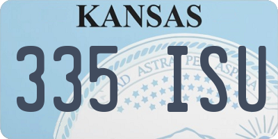KS license plate 335ISU