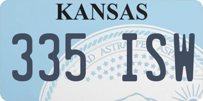 KS license plate 335ISW