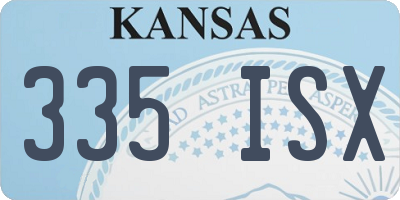 KS license plate 335ISX
