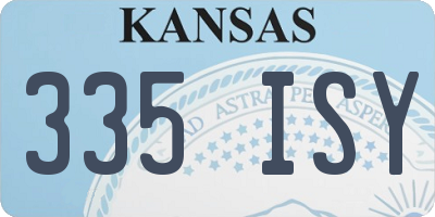 KS license plate 335ISY