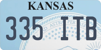 KS license plate 335ITB