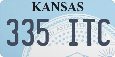 KS license plate 335ITC