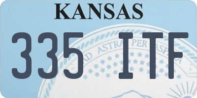 KS license plate 335ITF