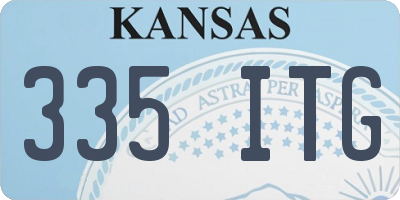 KS license plate 335ITG