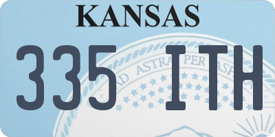 KS license plate 335ITH