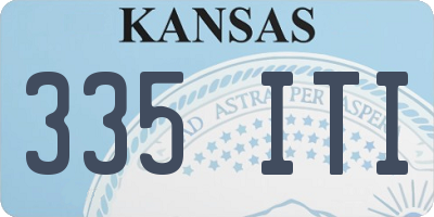 KS license plate 335ITI