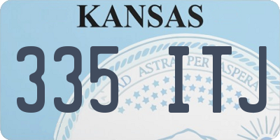 KS license plate 335ITJ