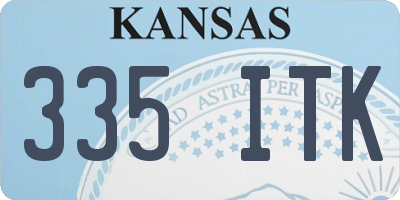 KS license plate 335ITK