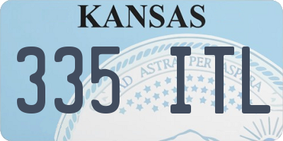 KS license plate 335ITL