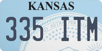 KS license plate 335ITM