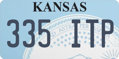 KS license plate 335ITP