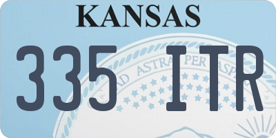 KS license plate 335ITR