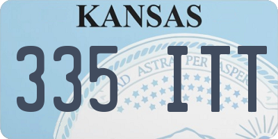 KS license plate 335ITT