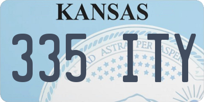 KS license plate 335ITY
