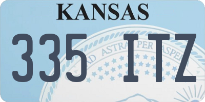KS license plate 335ITZ