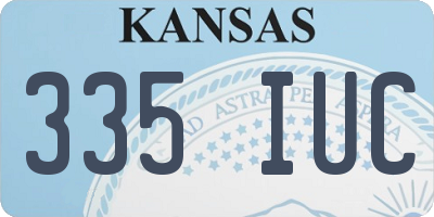 KS license plate 335IUC