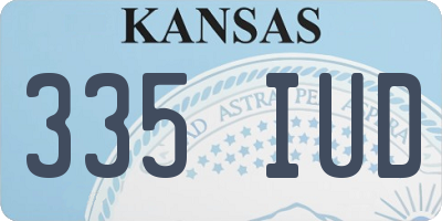KS license plate 335IUD