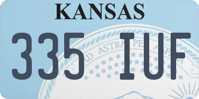 KS license plate 335IUF