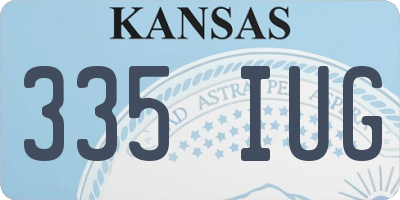 KS license plate 335IUG