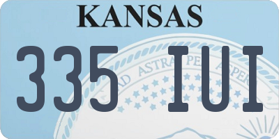 KS license plate 335IUI