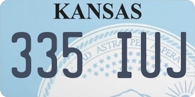 KS license plate 335IUJ