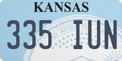 KS license plate 335IUN