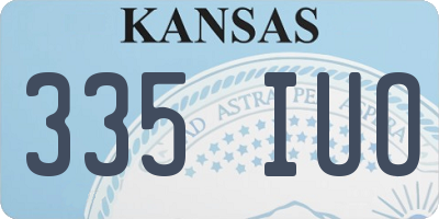 KS license plate 335IUO