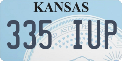 KS license plate 335IUP