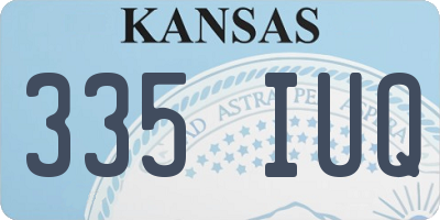 KS license plate 335IUQ