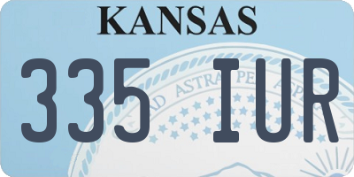 KS license plate 335IUR