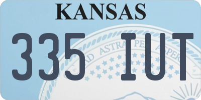 KS license plate 335IUT