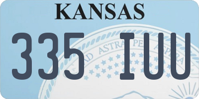 KS license plate 335IUU