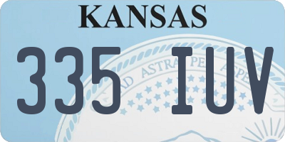 KS license plate 335IUV