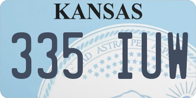 KS license plate 335IUW